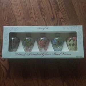 Hand-painted Painted Bud Vases (set of 5)